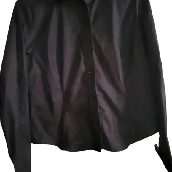 Tristan & Iseut Tailored Black Blouse size L - Picture 4 of 11